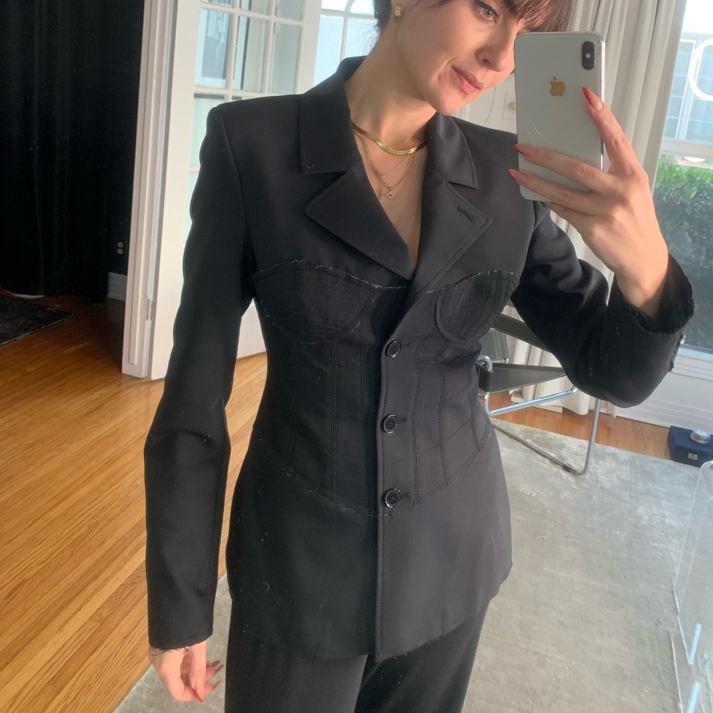 ZARA black blazer / jacket corset style